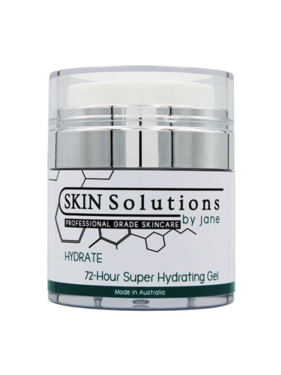 72 Hour Hydrating Gel comes packed in a 50ml airless jar that has a push down pump action to dispense the gel. This formulation delivers immediate long lasting skin softening hydration. Suits all skin types and skin conditions that are looking parched, crepy and lost its dewy healthy plumpness.