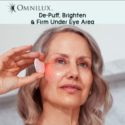 Omnilux Eye Brighten Mini led Targets Dark Circles Wrinkles and Under Eye Bags