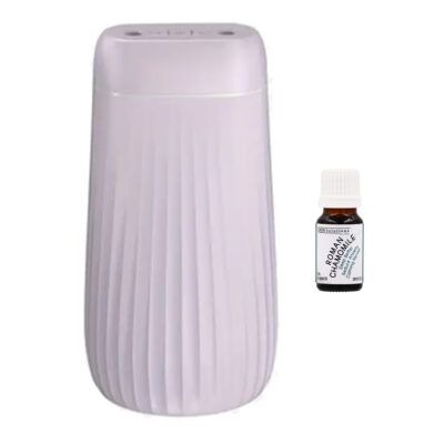 This Elegant Sexy Pink double head diffuser humidifier has a 1000ml capacity to deliver a fine refreshing mist. It comes with a 10ml bottle of Roman Chamomile 3% pure essential oil with a calming aroma of light floral. It is blended in the very beautiful natural Jojoba oil which suits all skins which can be used in the diffuser with 4 – 6 drops or gently applied to pulse point as an alternative. Benefits, Sleep Better - Reduce Anxiety - Calming Nerves